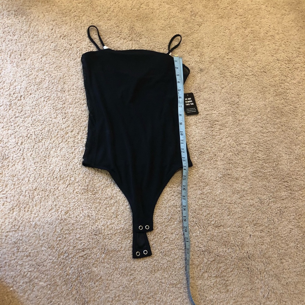 NWT Express square neck mesh thong bodysuit XXS - Picture 6 of 8